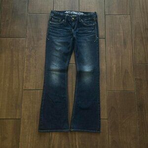 Express Women's Navy and Blue Jeans